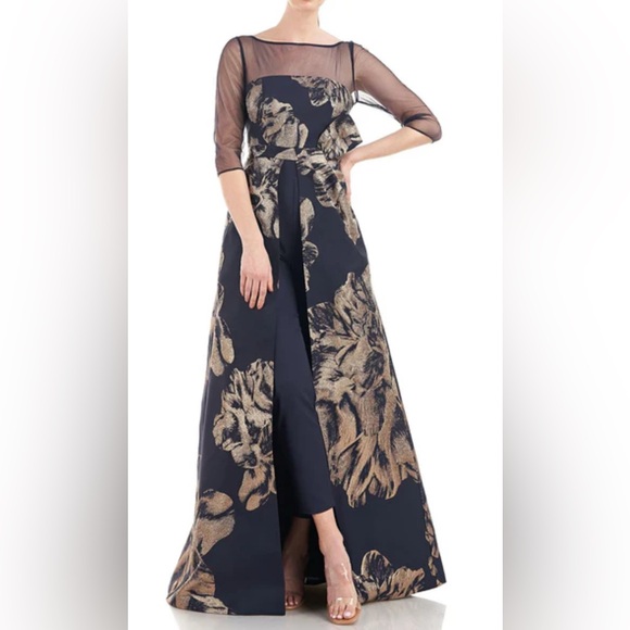 Kay Unger Dresses & Skirts - Kay Unger New York Floral Jacquard Jumpsuit, sz 14